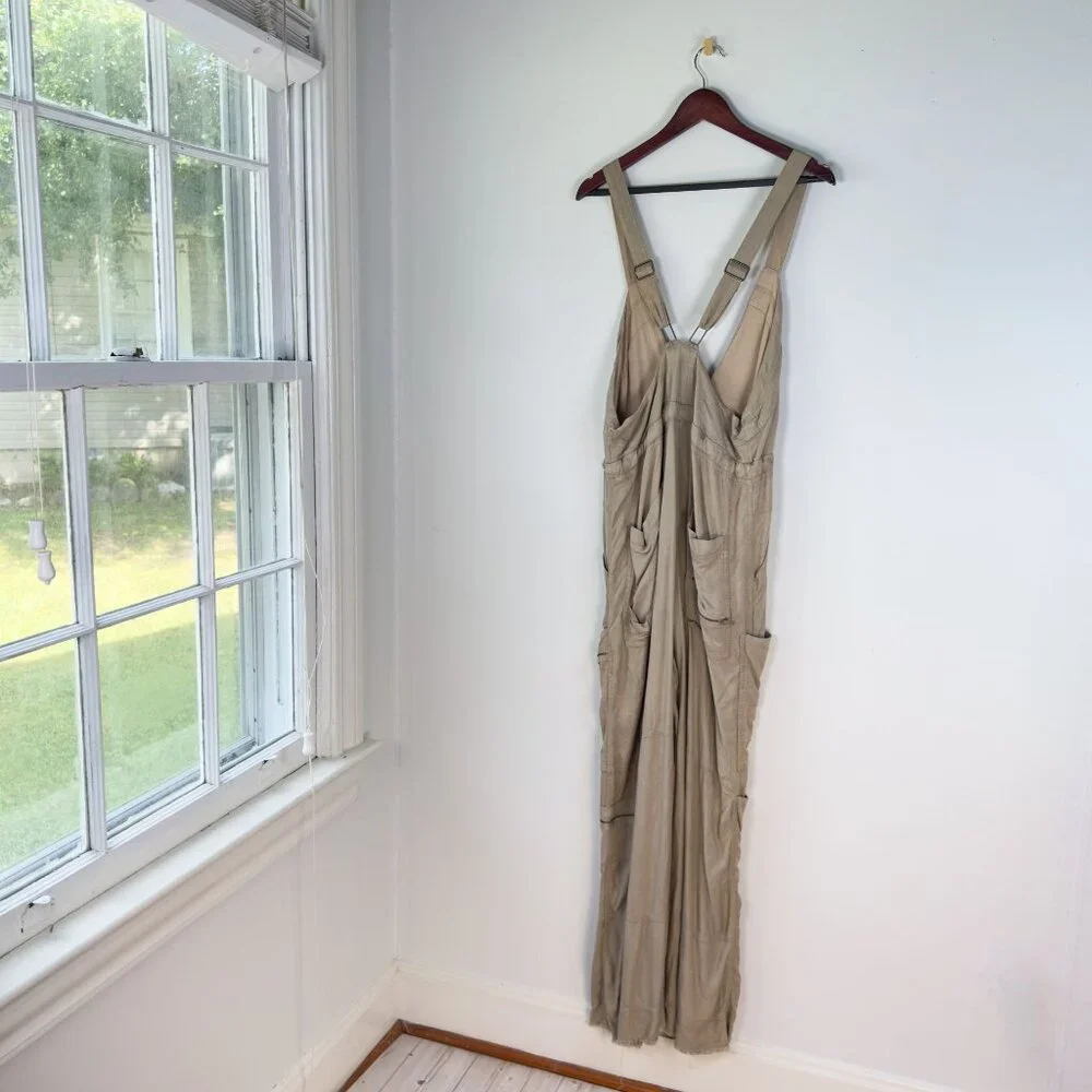 FP Movement Southern Lights Onesie Jumpsuit Desert Sage Tan XS Free People - Picture 3 of 9